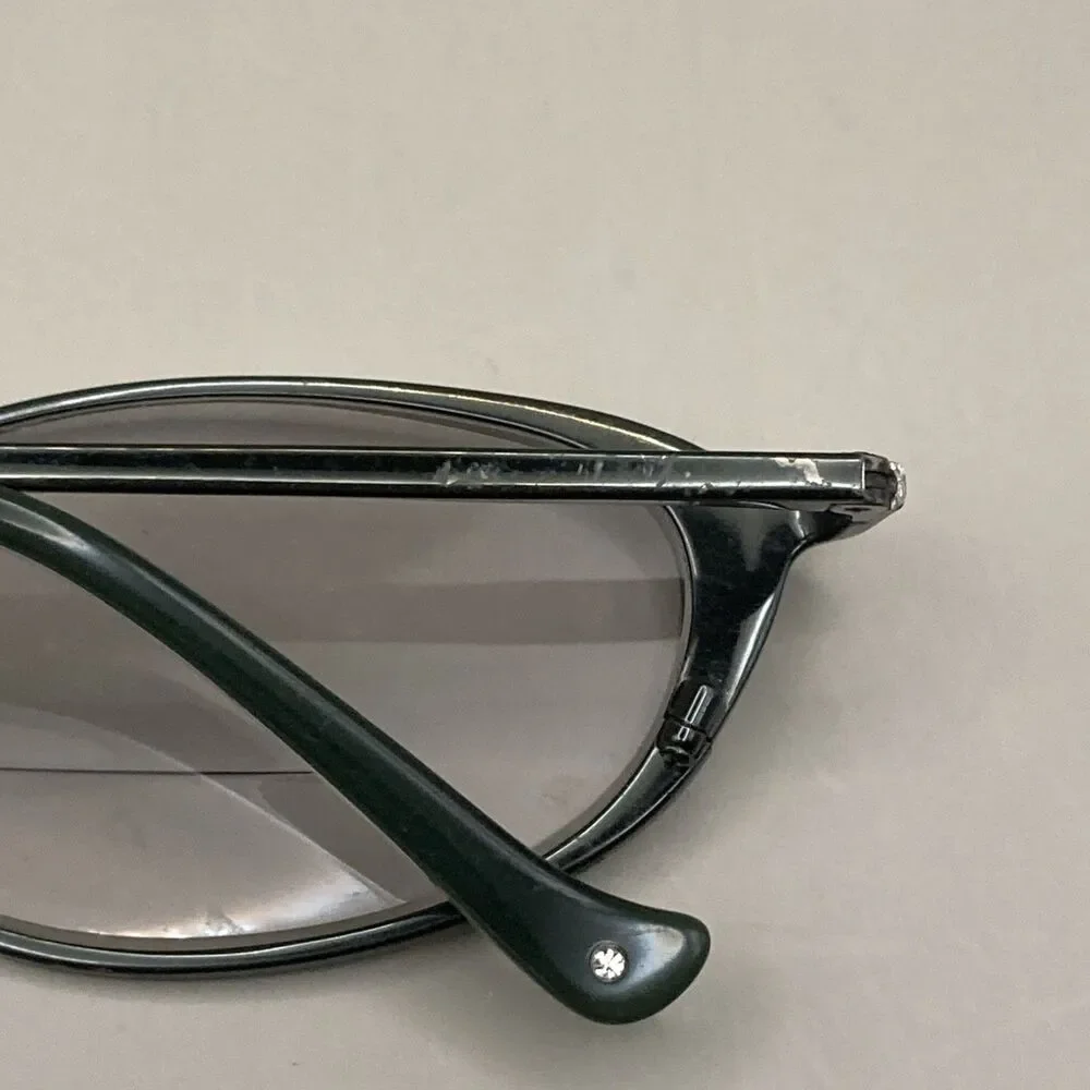 Tura R541 50 17 Black Jeweled Eyeglasses Frames Japan